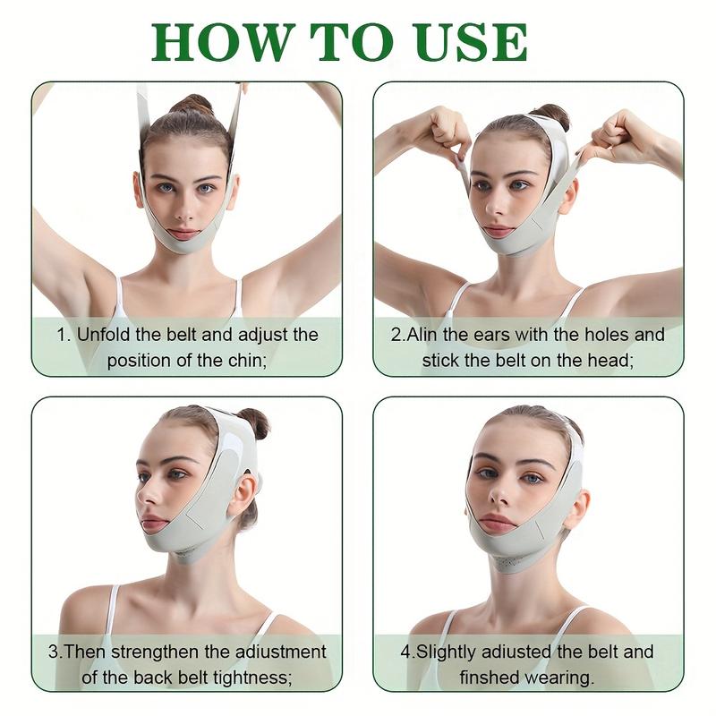 Reusable V-Line Lifting Mask: Double Chin Reducer Chin Strap for Face Tightening and Sagging Prevention - Ultra-thin Comfortable Reusable Summer Face Belt