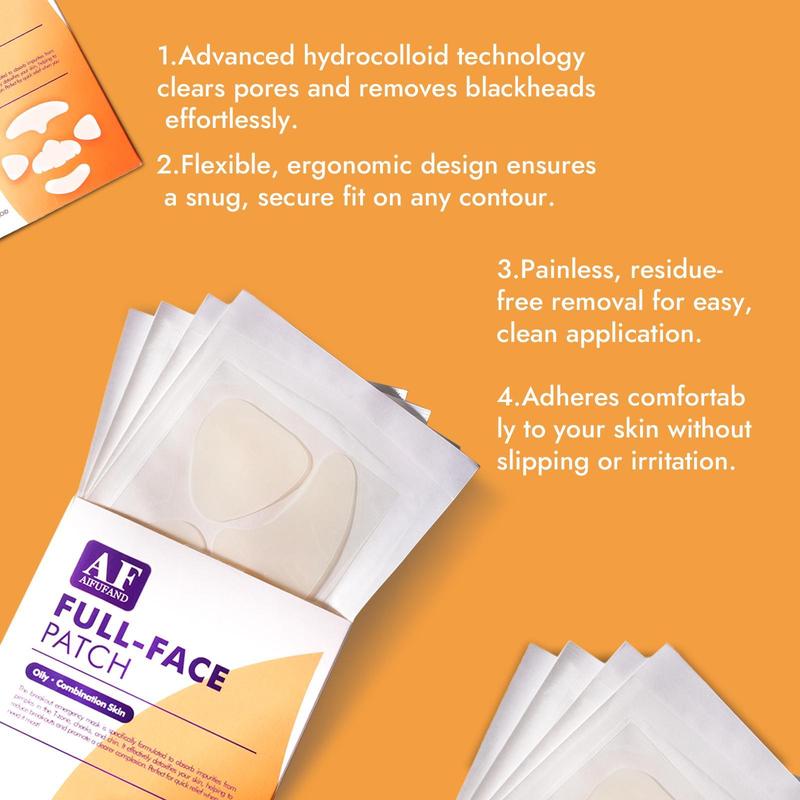 AIFUFAND - Face Pore  & Nose Patches  - XL Hydrocolloid Acne Mask - 10 Large Pimple Patches for Breakouts on Nose, Chin, Forehead & Cheeks - Vegan & Cruelty-Free (2 Count)