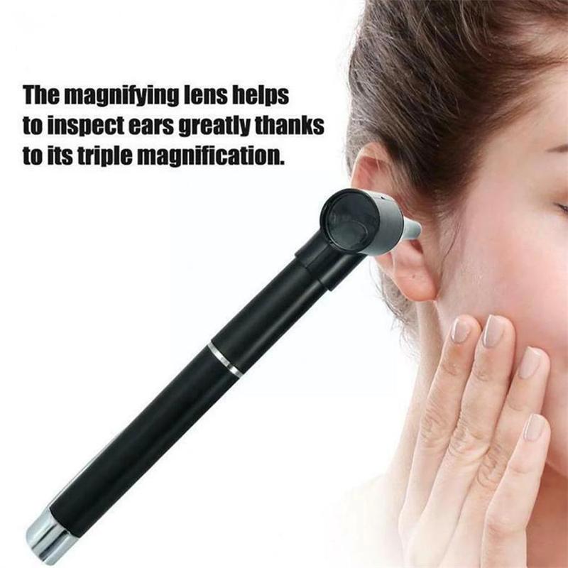 Ear Cleaner Tool, Ear Light Otoscope Medical Diagnostic Magnifying Pen, Ear Nose Throat Clinical Care Light Protect Tool