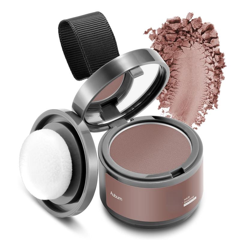 Root Touch Up Powder,Root Cover Up Hairline Shadow Powder,Auburn Thinning Women Eyebrows, Coverage Touch Up Powder Men Beard Line,Bald Spots (Auburn)