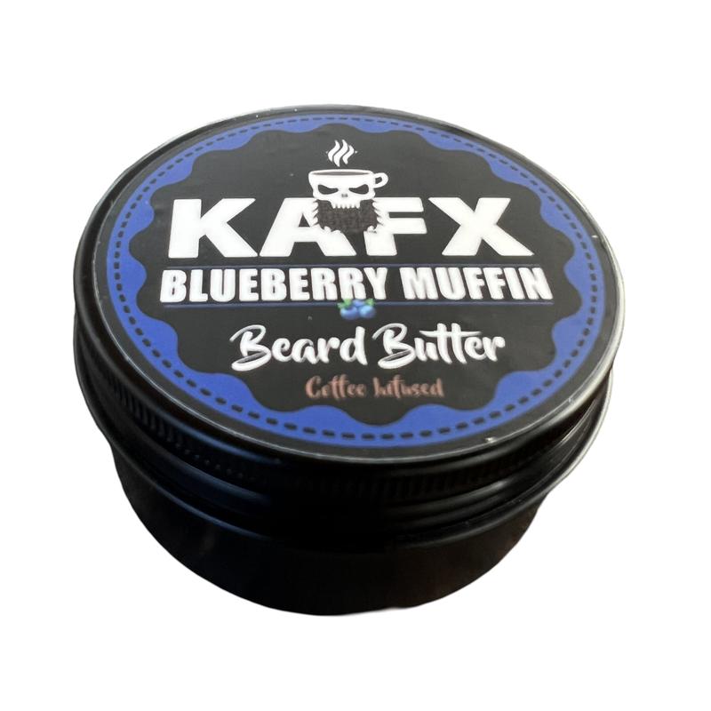 KAFX Blueberry Muffin Coffee Infused Beard Butter Softens Beard and Hydrates Skin Cocoa Coconut