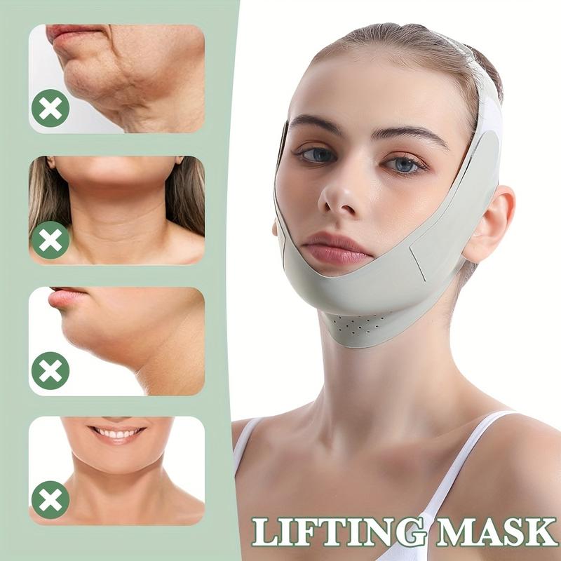 Reusable V-Line Lifting Mask: Double Chin Reducer Chin Strap for Face Tightening and Sagging Prevention - Ultra-thin Comfortable Reusable Summer Face Belt