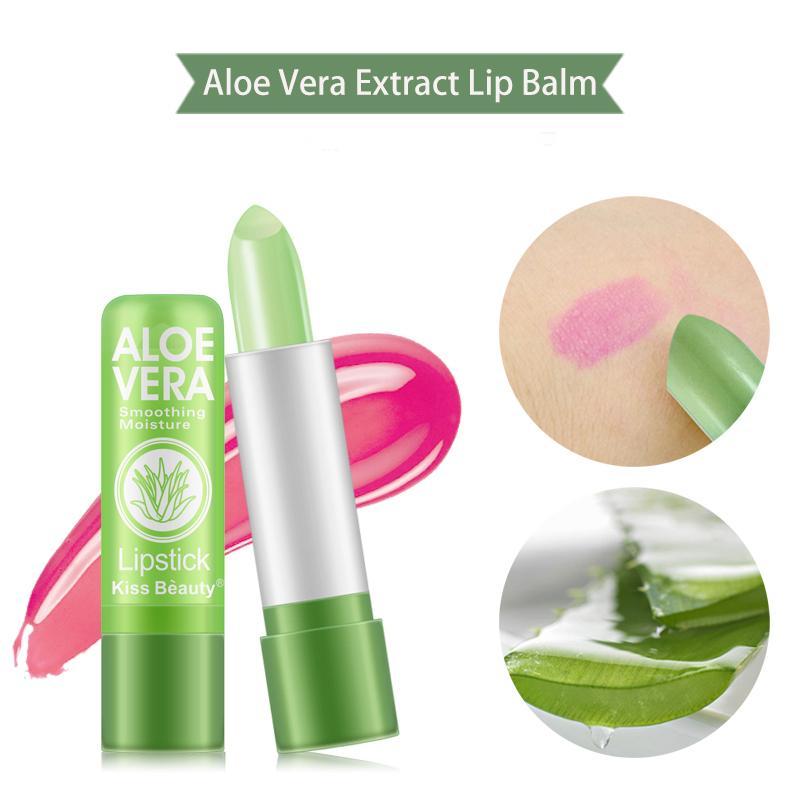 Aloe Vera Moisturizing Lip Balm, 12pcs box Temperature Color Changing Lipstick, Hydrating Lip Balm, Lip Care Product for Women & Girls