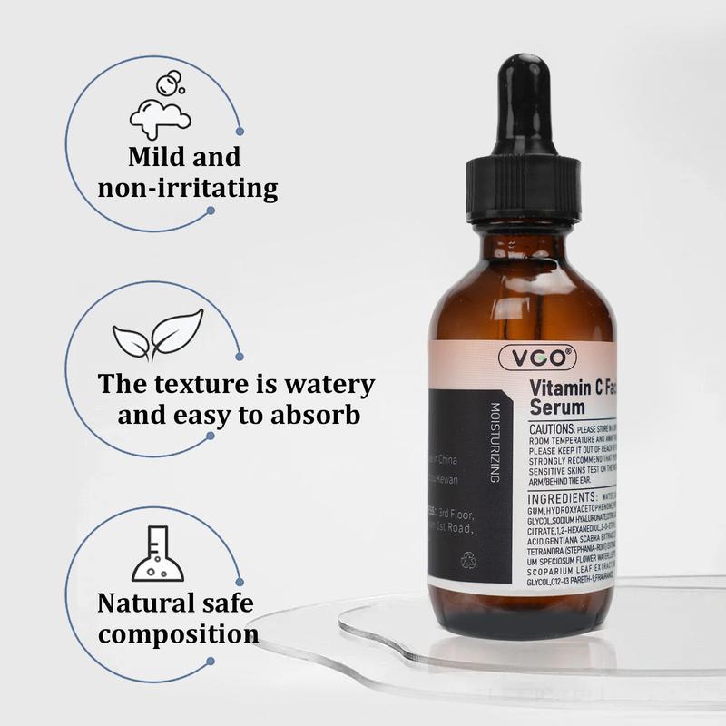 VGO Daily Moisturizing & Repairing & Cleanser Set Vitamin C serum 30ml 60ml Snail Mucin 92% Moisturizer Facial Cleanser of Double Care and Effets