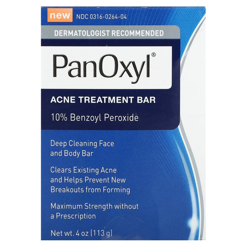 PanOxyl Acne Treatment Bar, 10% Benzoyl Peroxide, 4 oz (113 g)