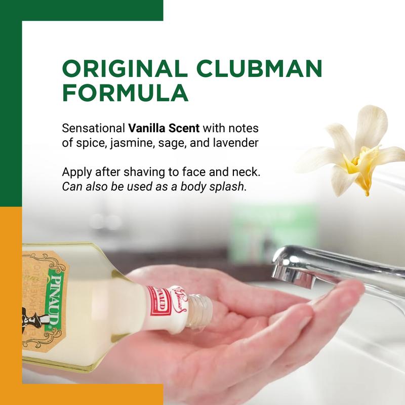 Clubman Classic Vanilla After Shave Lotion, 6 fl oz Aftershave Foam