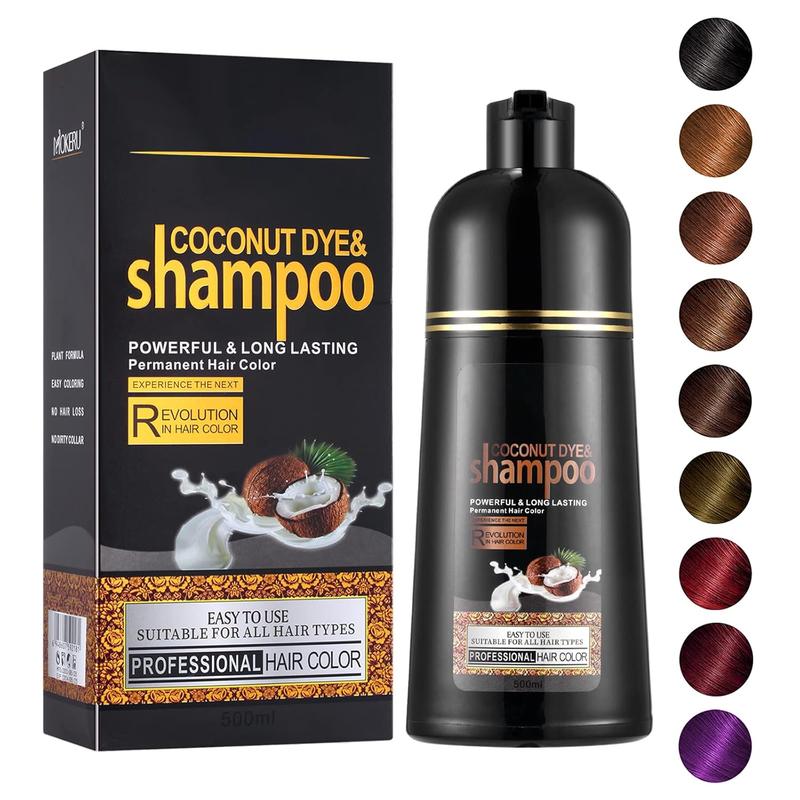 Coconut Black Hair Dye Color Shampoo 500 ML Haircare Oil