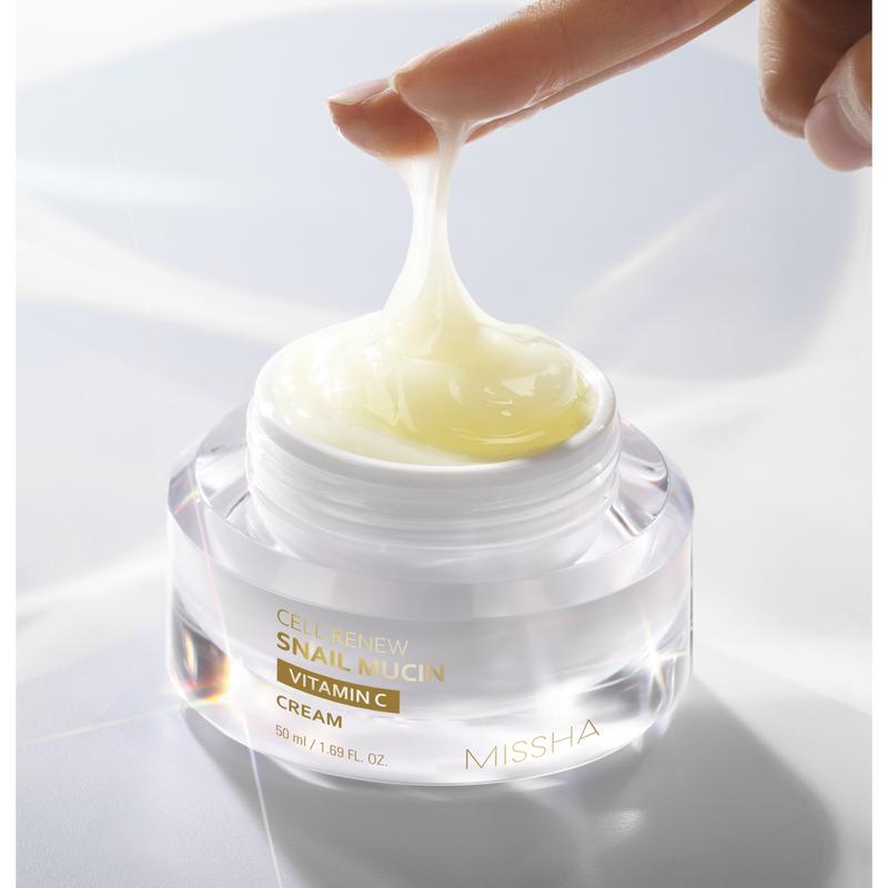 [MISSHA Official Shop] Cell Renew Snail Mucin Vitamin C Cream - Brighten & Hydrate