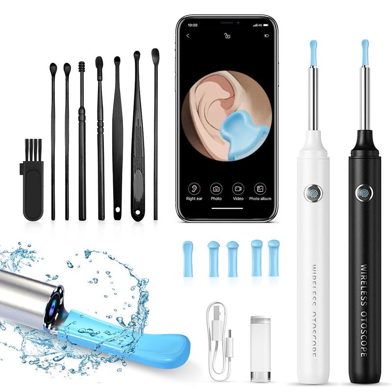 Ear Wax Removal Kit, 1 Box Ear Cleaner with Camera & Light, Ear Wax Removal Tool Camera Suitable for Cell Phones and Tablets, Christmas Gift