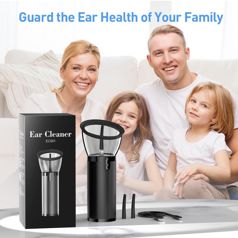 HeaDot Retractable Ear Wax Removal Upgrade: Safe and Effective Ear Cleaner with Waste Tank, Ear Irrigation Kit with USB - C Cable, IPX6 Waterproof