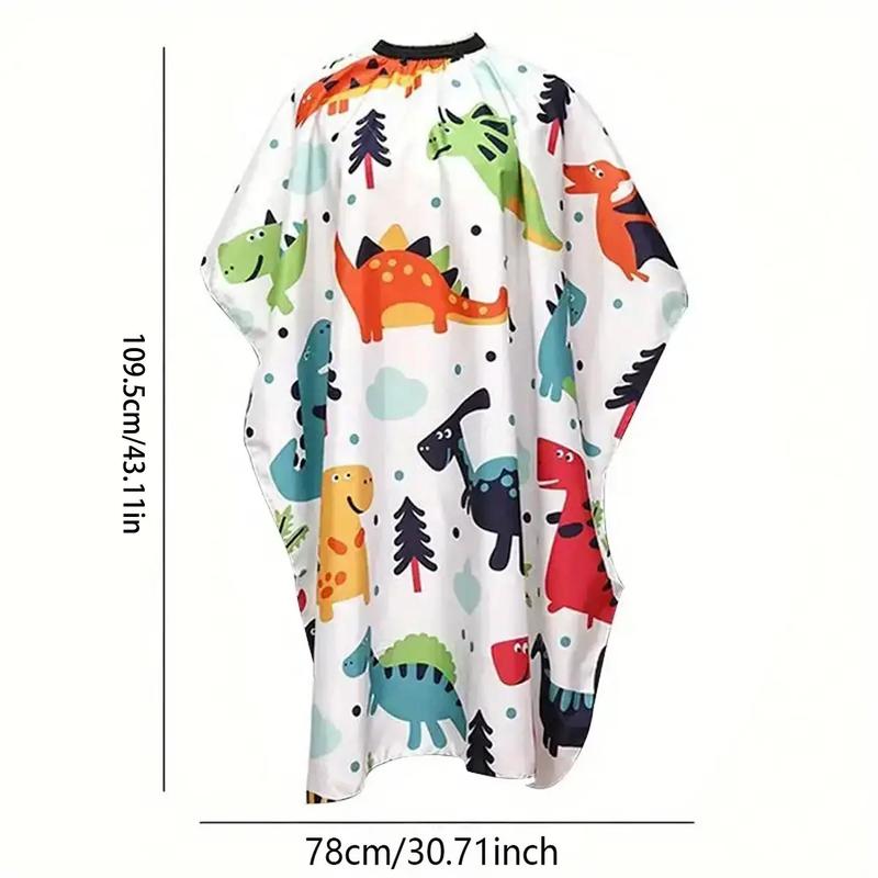 Cartoon Dinosaur Pattern Barber Cape, Waterproof Breathable Hair Cutting Cape For Salon And Home Use