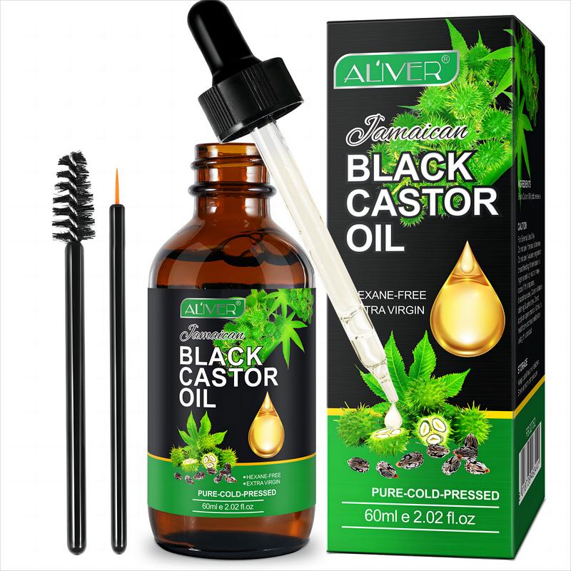 Aliver Jamaican Black Castor Oil for Hair & Face & Nail & Aromatherapy (60ml)