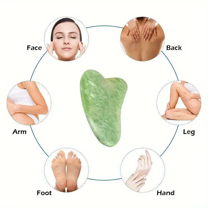 4 in 1 Facial Massage Tool Set, 3 Counts set Gua Sha Board & Scraping Tool & Face Roller, Manual Face Massage Tool for Women