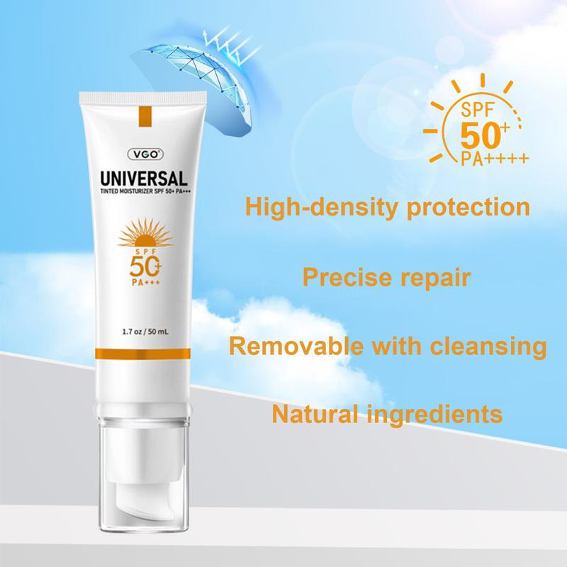 VGO-Universal Tinted Moisturizer SPF 50+ Earthy yellow liquid It can be used as foundation liquid-A Facial Skincare