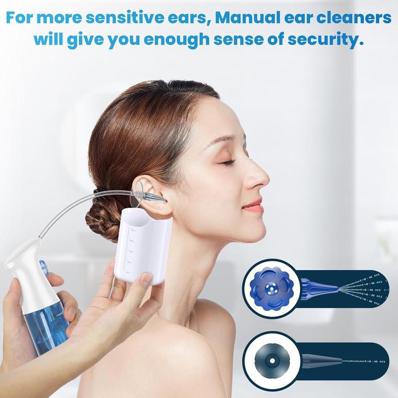 Manual Ear Irrigation Flushing System, 1 Set Ear Cleaning Kit, Ear Wax Removal Kit, Ear Cleaning Tool, Ear Cleaner, Personal Care Product for Women & Men, Christmas Gift