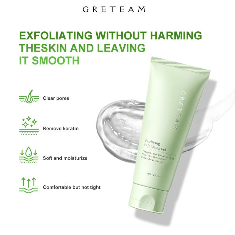 GreTeam Purifying Exfoliating Gel Moisturizing Cleanses Skin Give Your Skin A Boost Clears Away Old Skin,Gentle Exfoliating,For Soft, Smooth, Hydrated Skin,120g