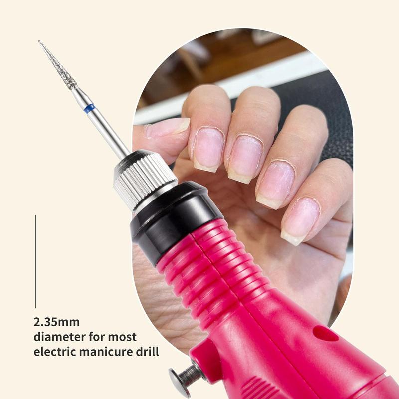 Nail Drill Bit Set, 30pcs set Stainless Steel Nail Accessories, Cuticle Clean Nail Drill Bit Set, Milling Cutter for Manicure Rotary Bits Accessories