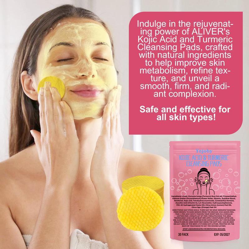 [90% People Choose] Turmeric Cleansing Exfoliating Pads Facial Cleansing Skincare, cleansing, skin care, cleansing Turmeric Comfort Cleanser Turmeric Kojic Acid Cleansing Exfoliating Pads Facial Cleansing   Foaming Skincare Organic Gentle Smooth Acrylic