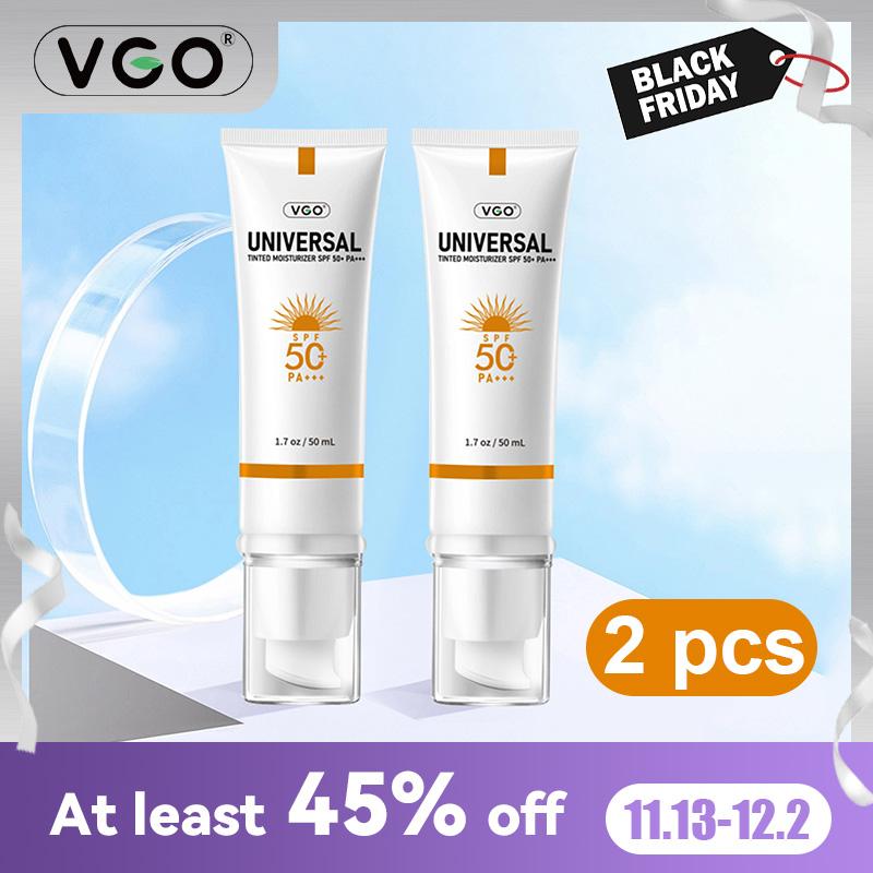 VGO-Universal Tinted Moisturizer SPF 50+ Earthy yellow liquid It can be used as foundation liquid-A Facial Skincare