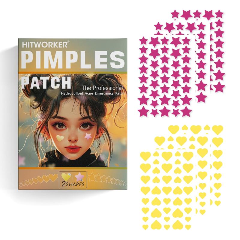 Heart & Star Shaped Acne Care Patches, 240pcs Hydrocolloid Acne Covering Stickers, Invisible Gentle Acne Care Products