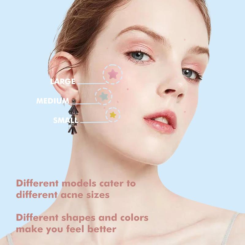 Hecmoks Clear Complexion Essentials: Salicylic Acid & Tea Tree Infused Pimple Patches (232 304 412 Pack) - Star-Shaped Healing Stickers for Flawless Skin