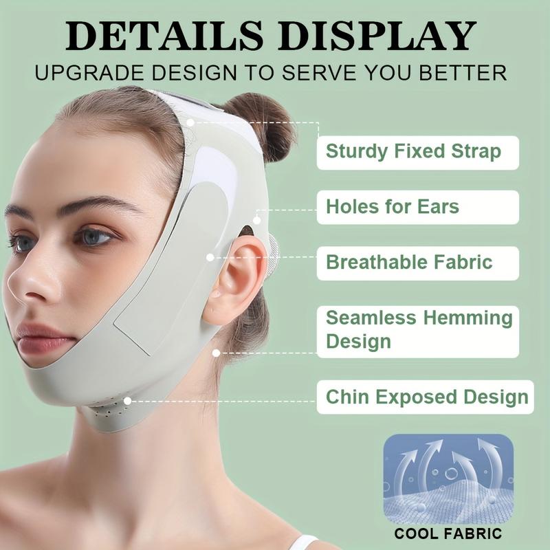 Reusable V-Line Lifting Mask: Double Chin Reducer Chin Strap for Face Tightening and Sagging Prevention - Ultra-thin Comfortable Reusable Summer Face Belt