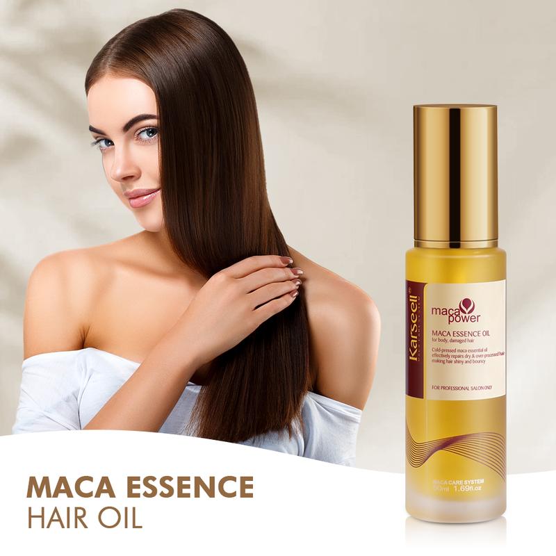 Karseell Maca Power Moroccan ArganOil for Hair Healing Cold PressedWeightiess Argan Qil Hair Serum forDry Damaged Hair 50ml Haircare Scent Comfort