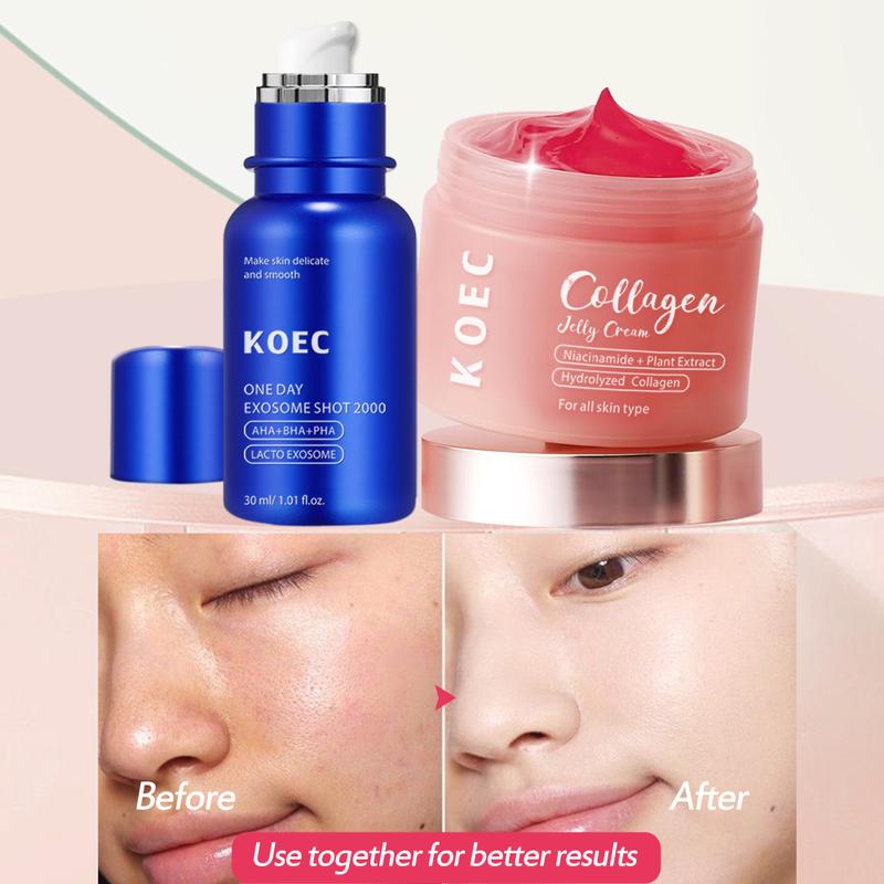 [KOEC TikTok Official Store Set] Korean Home Aesthetics Duo I Experience the Glass Glow Effect , Combination Facial Skin Care Products Skin Repair