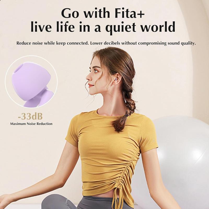 FITA+ Concert earplugs, 1 earplug, 4 pairs of adjustable ear tips, suitable for fashionable hearing protection during concerts, festivals, and live entertainment noise reduction