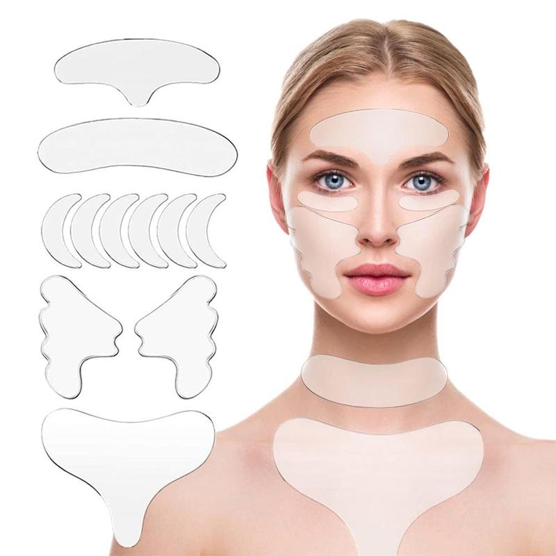 Smoothing Wrinkles Skin Care Patch, 11pcs Comfort Facial Patches, Skincare Tools, Foreheads For Reducing The Look Or The Signs Of Aging, Neck Lifting Supplies, All Skincare Products