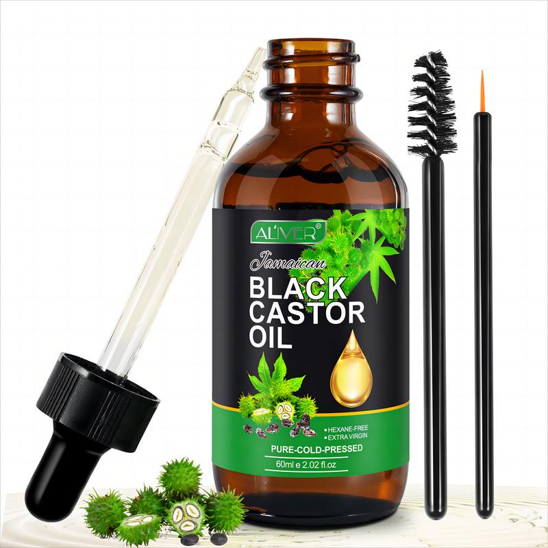 Aliver Jamaican Black Castor Oil for Hair & Face & Nail & Aromatherapy (60ml)