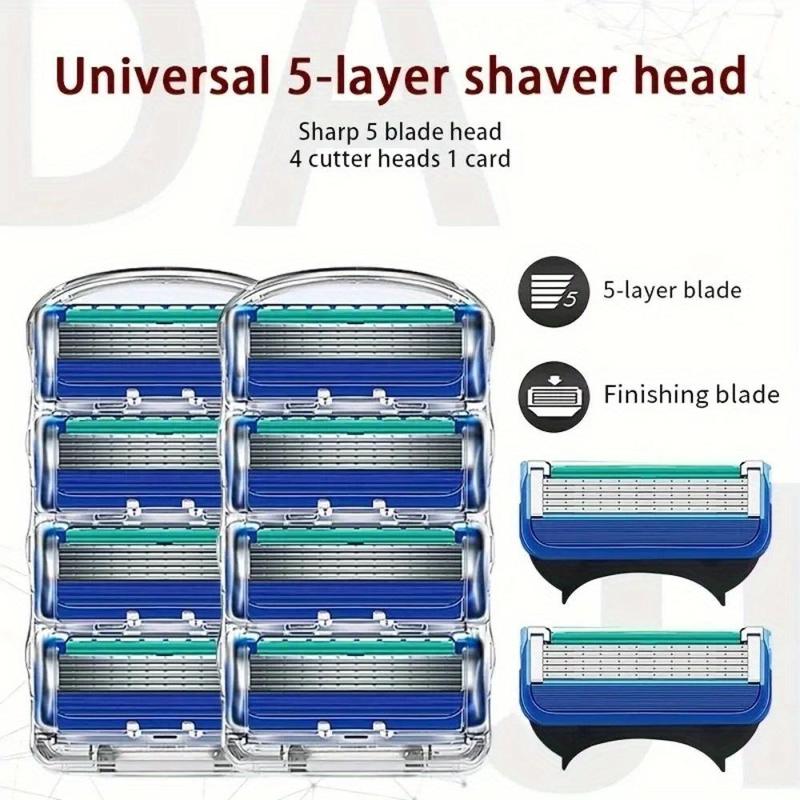 Manual Safety Razor Set, 1 Set Man Razors Knife Holder with Blades, Men's Personal Care Products, Reusable Blades Man Razors,  Razors Shaving