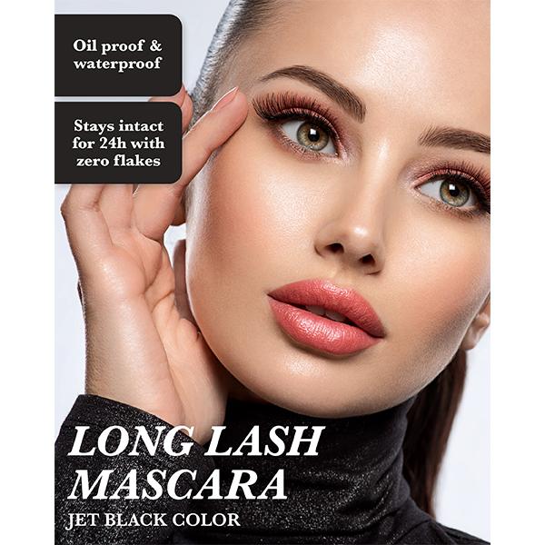 2aN Long Lash Mascara - Official Product Korean Telescopic Lift Mascara Black Volume and Length Waterproof Mascara K Beauty Makeup (0.26 oz)