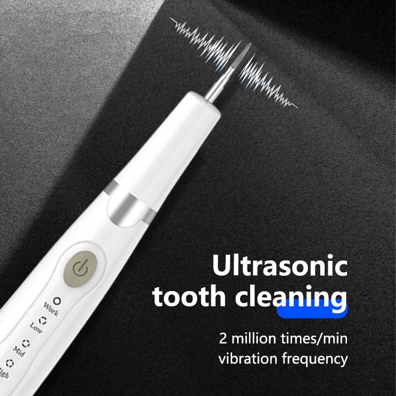 JOYYE Teeth Cleaner, effectively removes plaque and stains without damaging gums with ultrasonic technology. Cleans teeth and mouth for fresh breath. USB rechargeable, small and portable Oral Plug Cordless Gift Cleansing