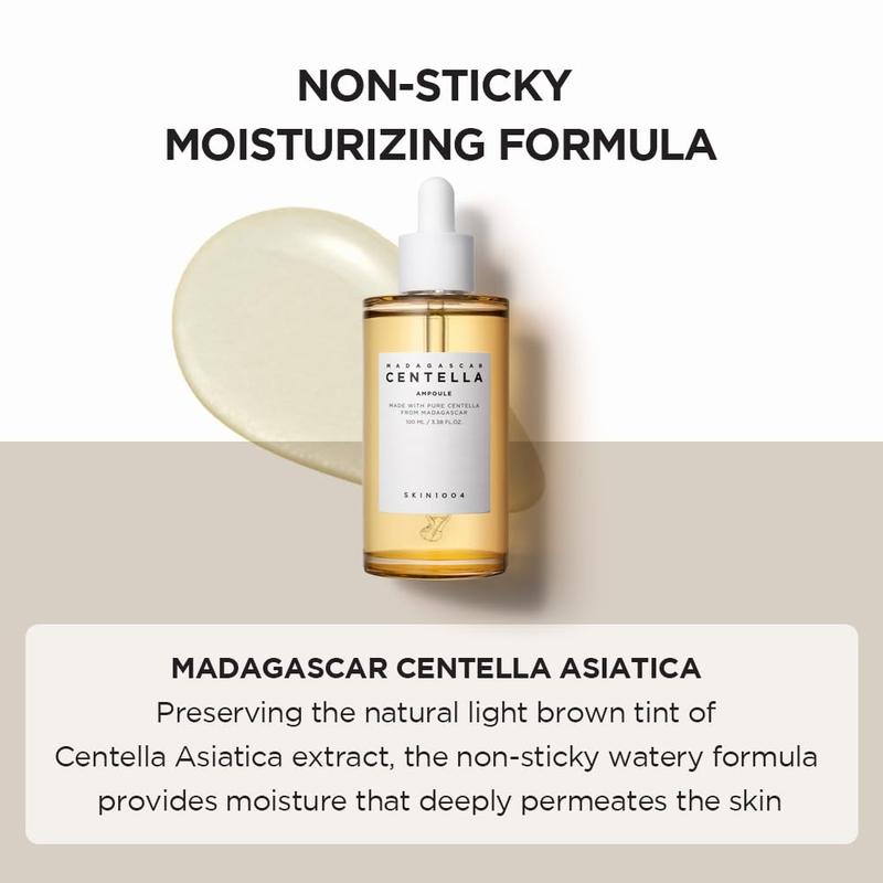 SKIN1004 Madagascar Centella Asiatica Ampoule Facial Serum 3.38 fl.oz(100ml) Skincare Gentle Lightweight Radiant Sensitive Comfort