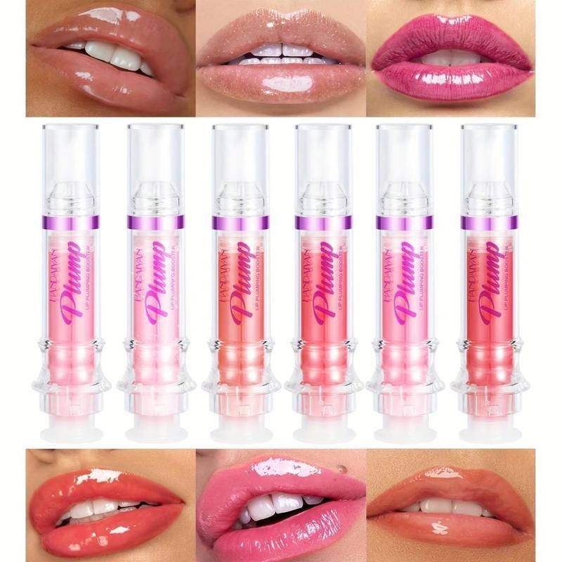 Plumper Glossy Lipstick, Lifter Gloss, Volumizes, High-Shine, Plump& Pout Peppermint Oil Lipgloss Lip Plumper Cosmetic Lip Care