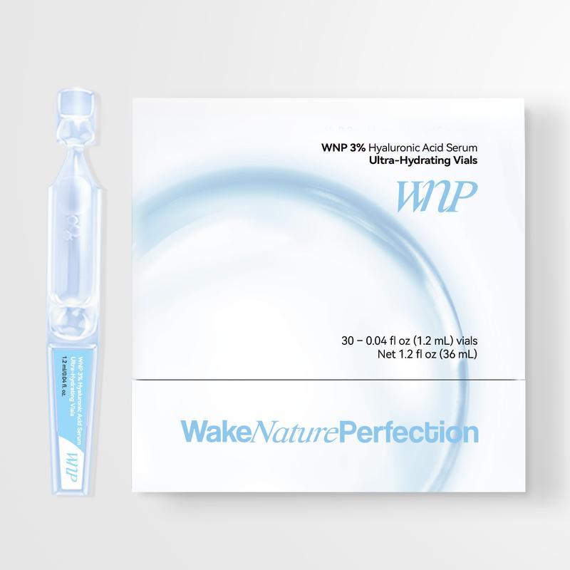 WNP Ultra-Hydrating Serum-Vegan|3% Hyaluronic Acid Glass Skin Single-Use Vials Skincare Comfort