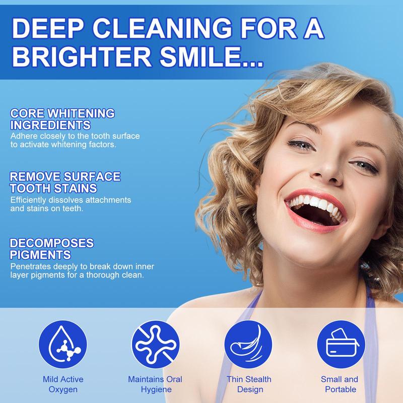 Teeth Brightening Strips, 1 Box Teeth Polishing Strips, Oral Care Strips for Removing Stains, Suitable for Most People