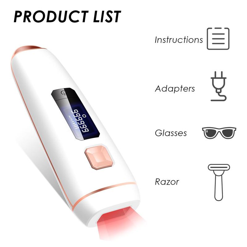 IPL Laser Hair Removal Machine, Manual & Automatic 2 Modes Hair Removal Machine, Personal Care Appliances for Body & Face