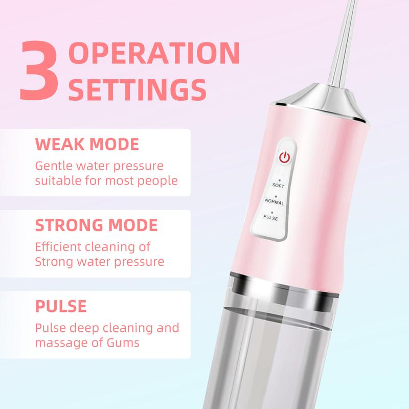 Polyhymnia UltraClean Water Flosser with 4 Interchangeable Jet Tips, Portable Oral Irrigator, Halloween Gift