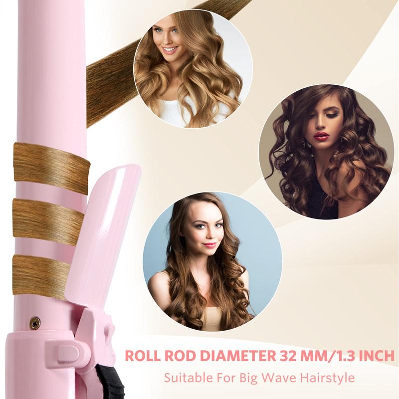 AILIYZ Rotating Curling Iron - Pink Sunset