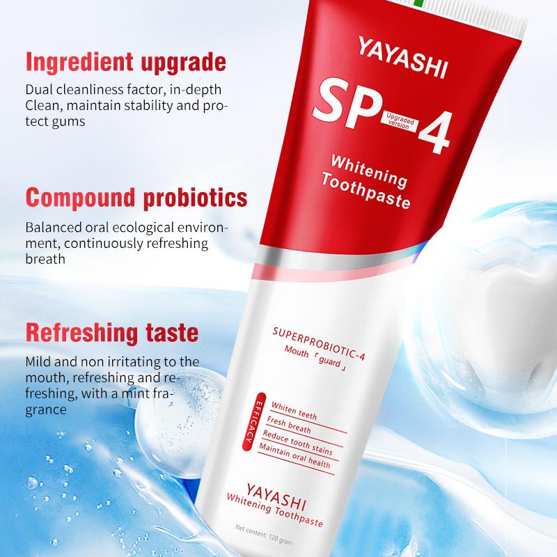 SP-4 Toothpaste Oral Health Management, Fresh Breath，Colour Corrector - Tooth Stain Concealer, Teeth Brightening Booster healthy toothpaste pasta dental