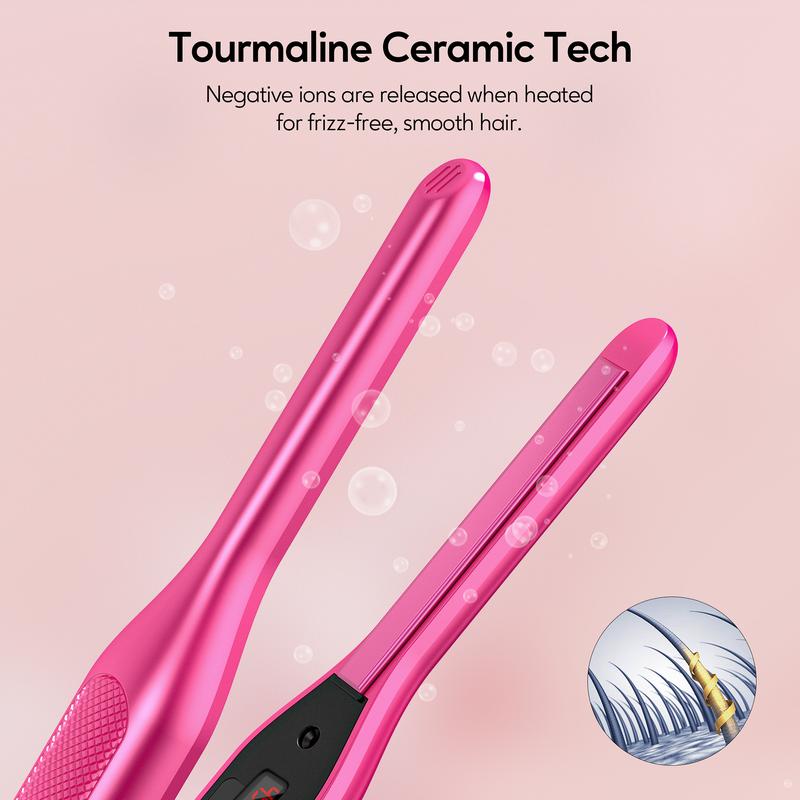 Terviiix Pencil Flat Iron Smooth Comfort, 3 10 Inch Small Hair Straightener for Pixie Short Hair & Edges