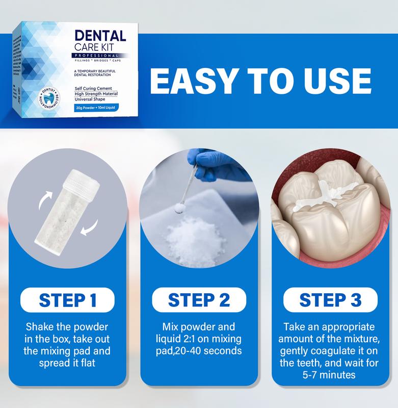 Tooth Repair Kit, Moldable Tooth Filling Repair Kit-Make You Smile Confidently Again Oral