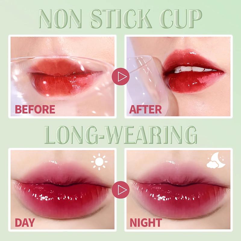 6 Colors Lip Tint Stain Set,Korean Lip Tint Watery Lip Gloss Mini Liquid Lipstick,Multi-use Lip and Cheek Tint Moisturizing Natural Lip Stain,Long-lasting Non-sticky Waterproof Lip Color Makeup Clear Long Lasting