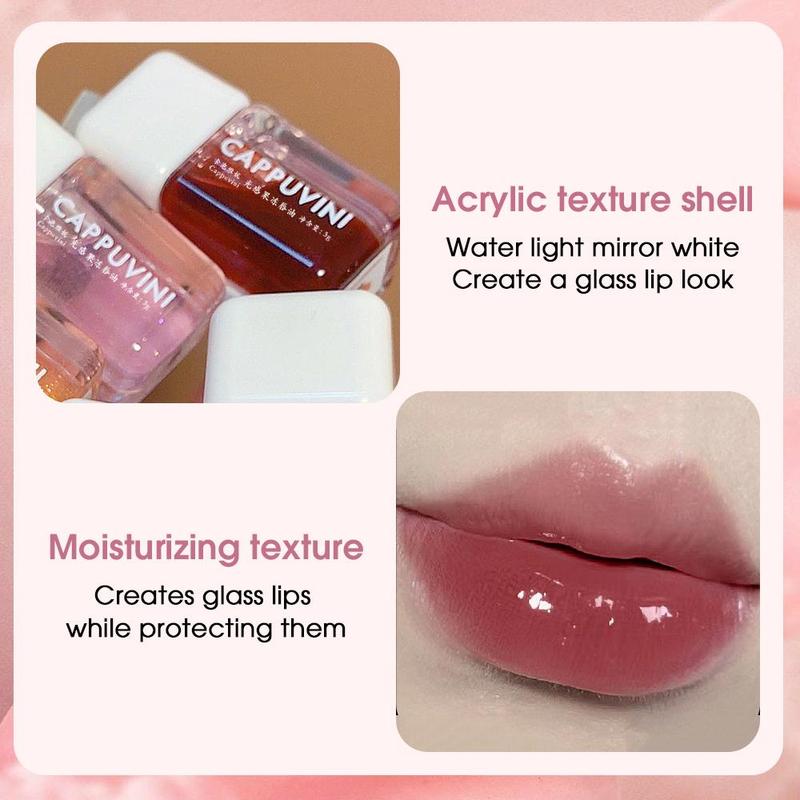 Pearlescent Plumping Lip Oil, Hydrating Mirror Lip Gloss, Tinted Lip Balm, Pearl & Glitter Shine Lip Gloss, Long Lasting Nourishing Lipstick, Lip Cosmetic