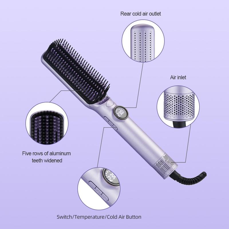 Electric Hair Straightening Comb, 1 Count Anti-scald Electric Hair Curler, Multifunctional Automatic Styling Comb, Hair Styling Tool for Women & Girls