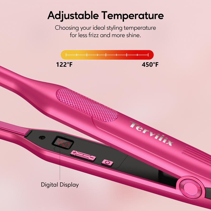 Terviiix Pencil Flat Iron Smooth Comfort, 3 10 Inch Small Hair Straightener for Pixie Short Hair & Edges