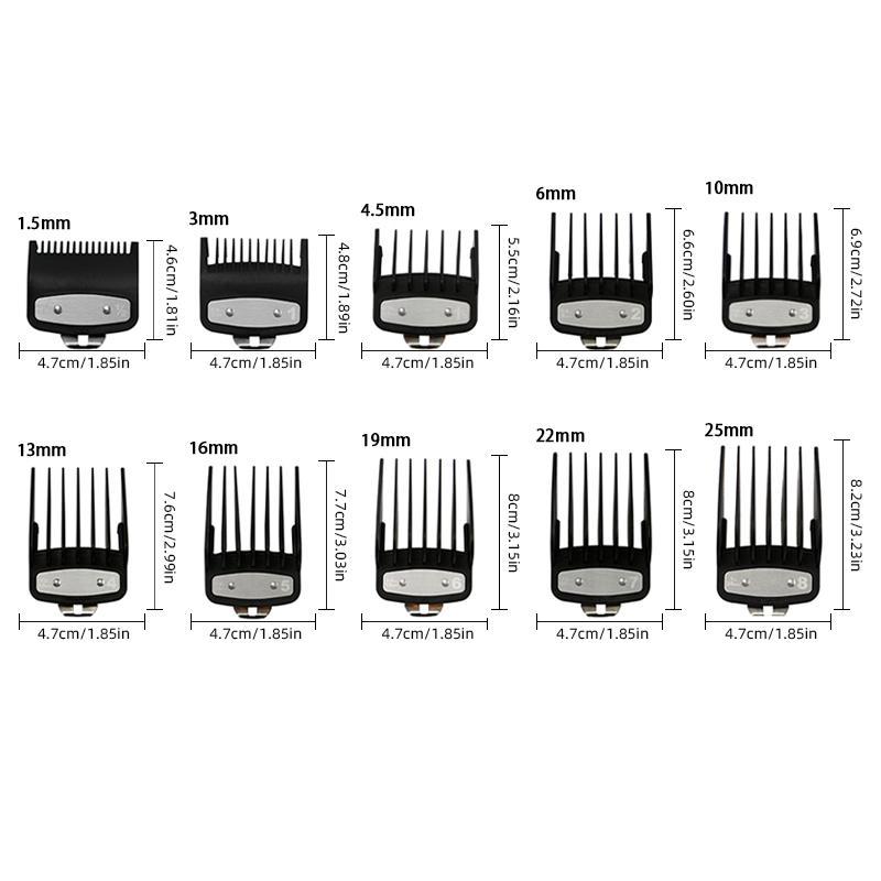 Hair Clipper Limit Comb Set, 10pcs set Replaceable Hair Clipper Guards, Professional Hair Styling Tool for Salon & Barber Shop, Gift for Christmas