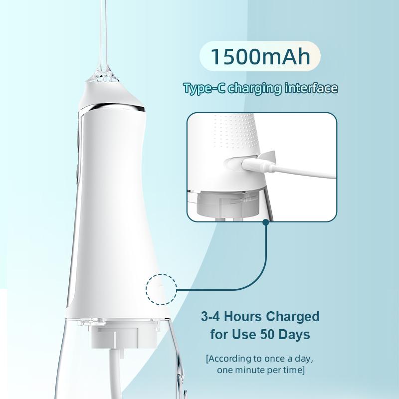 Christmas Gift - Electric Water Flosser for Women, Men, Portable Oral Irrigator with 5 Nozzles for Home & Travel, Waterproof Teeth Cleaner, 4 Modes Teeth Cleaning Tool for Home & Travel, christmas gift ideas Black Friday Deals tiktok shop store